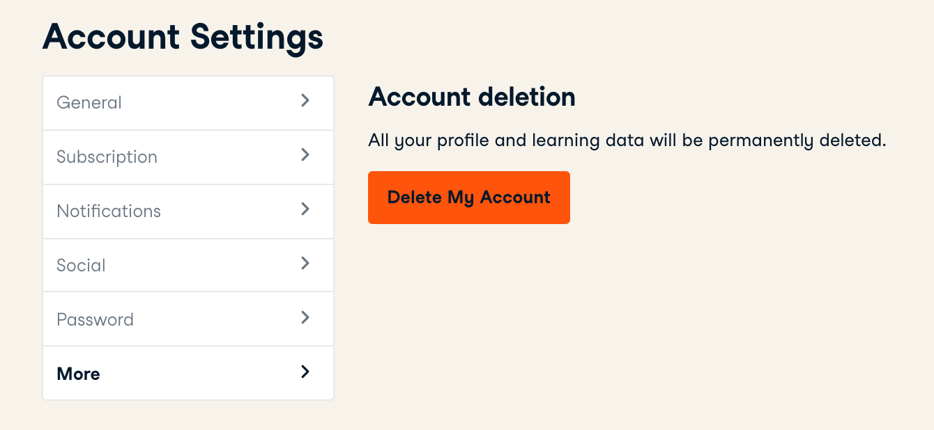 How do I delete my account? – Support  DataCamp